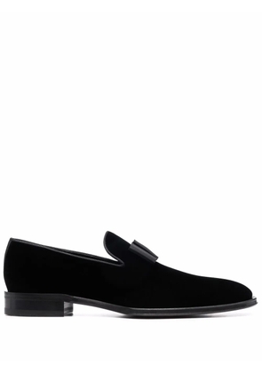DSQUARED2 Ubaldo bom-embellished velvet loafers - Black