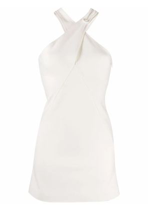 Courrèges halterneck mini dress - White