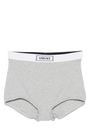 Versace 90s logo-waistband ribbed briefs - Grey