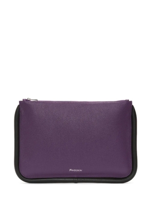 JW Anderson large Bumper leather pouch - Purple