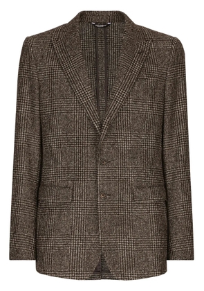 Dolce & Gabbana Prince of Wales single-breasted blazer - Brown