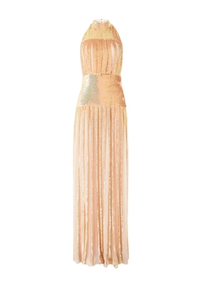 Temperley London Filigree sequin-embellished pleated dress - Pink