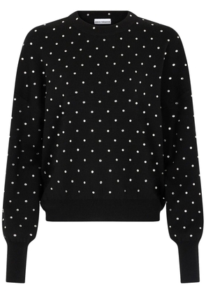 Rabanne crystal-embellished wool jumper - Black