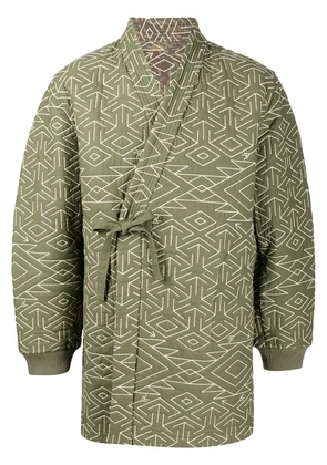 Maharishi reversible padded wrap jacket - Green