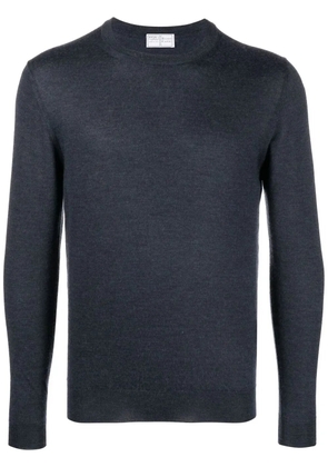 Fedeli crew-neck cashmere-silk jumper - Blue