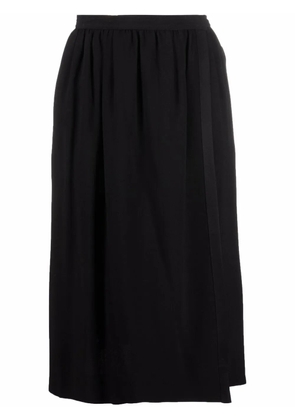 Saint Laurent Pre-Owned 1970s high-waisted silk skirt - Black