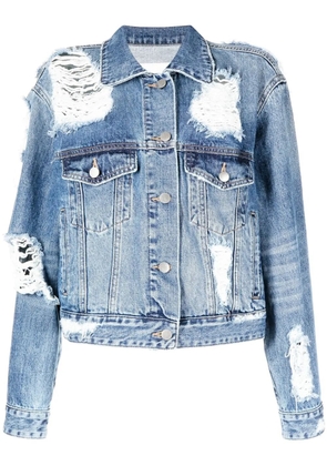 Goen.J distressed denim jacket - Blue