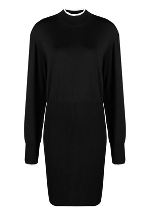 REMAIN mock-neck minidress - Black
