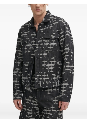 IRO Yanis patterned shirt jacket - Black