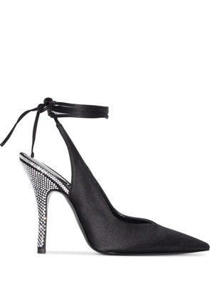 The Attico 105mm Venus embellished pumps - Black