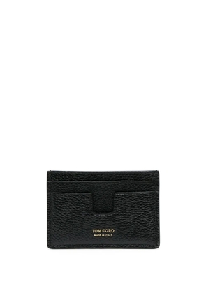 TOM FORD logo-print leather card holder - Black