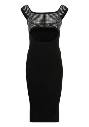 Giuseppe Di Morabito stud-embellished knitted midi dress - Black
