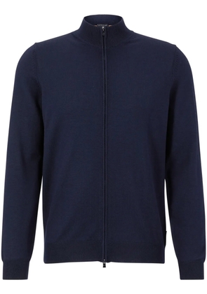 BOSS zipped knit cardigan - Blue