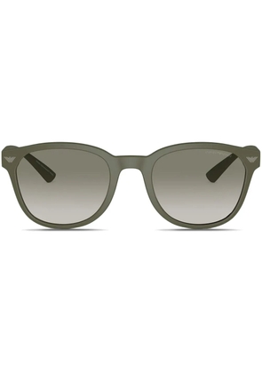 Emporio Armani geometric-frame sunglasses - Green