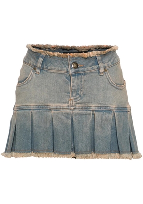 MISBHV pleated denim miniskirt - Blue
