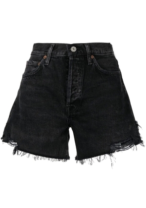 AGOLDE raw-cut denim shorts - Black