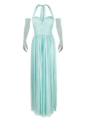 JEAN-LOUIS SABAJI sleeveless tulle maxi dress - Blue