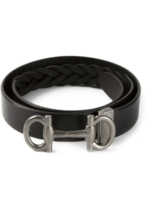 Ferragamo weave detail belt - Black