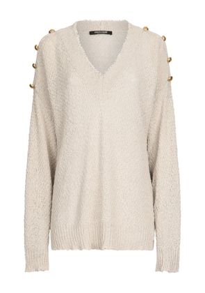 Roberto Cavalli button-detail knitted sweater - Neutrals