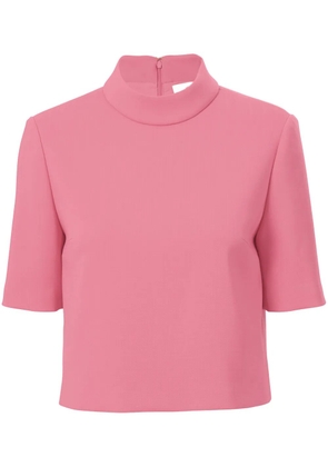 Carolina Herrera short-sleeve mock-neck top - Pink