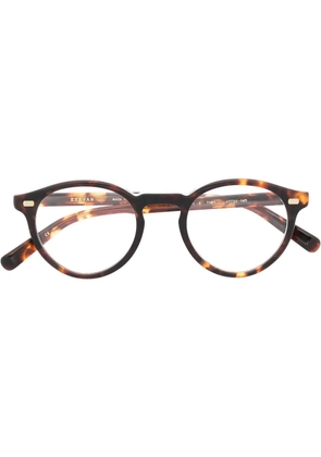 Eyevan7285 tortoiseshell round-frame glasses - Brown