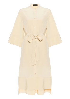 JOSEPH collarless silk dress - Neutrals