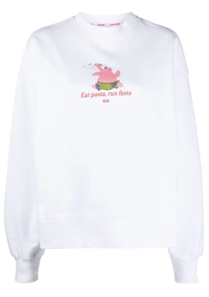 GCDS graphic-print cotton sweatshirt - White
