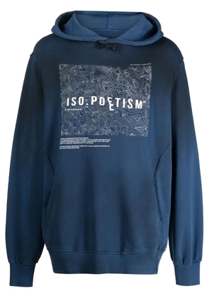 ISO.POETISM graphic logo-print hoodie - Blue