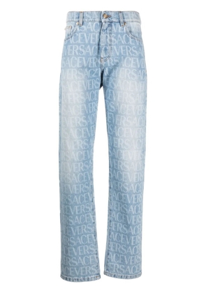 Versace Versace Allover straight-leg jeans - Blue