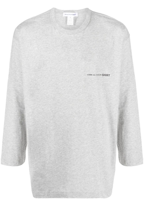 Comme Des Garçons Shirt logo-print long-sleeve T-shirt - Grey