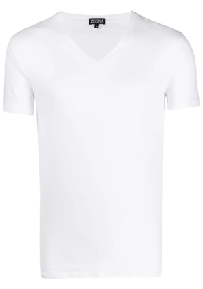 Zegna V-neck stretch-cotton T-shirt - White