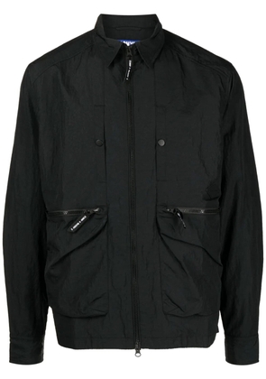 Spoonyard classic-collar lightweight shirt jacket - Black