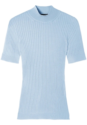 Versace ribbed-knit wool top - Blue