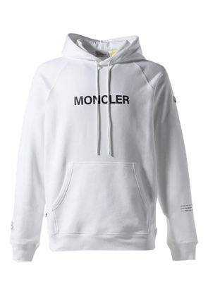 Moncler x FRGMT Cartoon Logo cotton hoodie - White