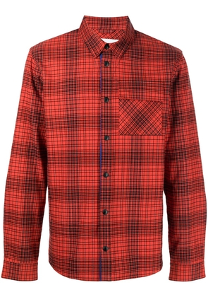 Aztech Mountain check-print long-sleeved shirt - Orange