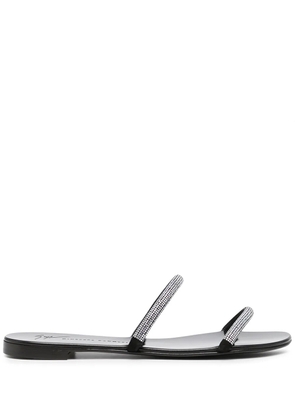 Giuseppe Zanotti Croisette crystal-embellished sandals - Black