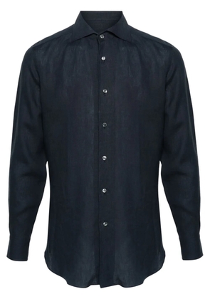 Brioni classic-collar linen shirt - Blue