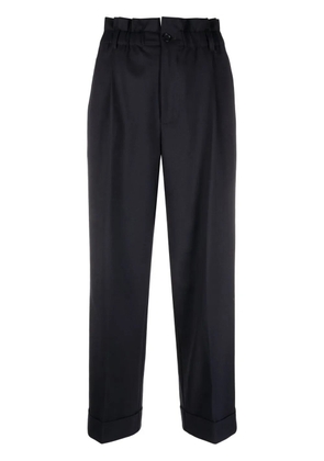 P.A.R.O.S.H. paperbag-waist straight leg trousers - Blue