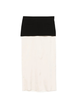 Patrizia Pepe colour-block midi skirt - Neutrals