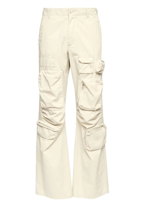 MM6 Maison Margiela cotton gabardine-wave cargo trousers - Neutrals