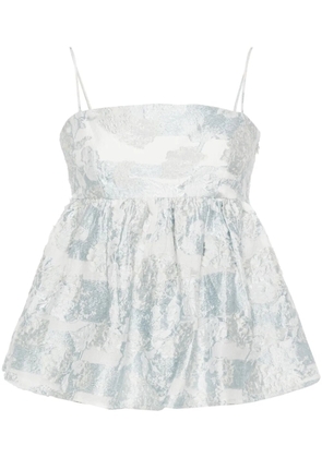 Stine Goya Sghari floral-jacquard top - Blue