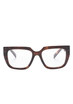 Prada Eyewear tortoiseshell-effect square-frame glasses - Brown