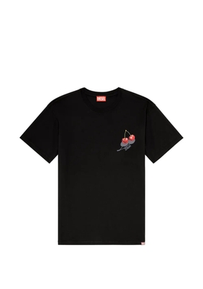 Diesel cherry graphic T-shirt - Black