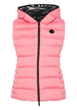 Moncler logo-appliqué gilet - Pink