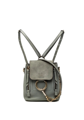Chloé Pre-Owned 2017 Mini Calfskin and Suede Faye backpack - Blue