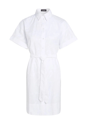 Karl Lagerfeld embroidered shirt dress - White