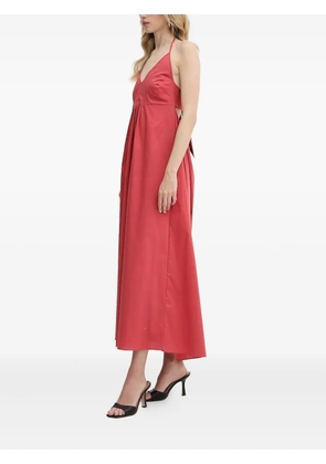 LIU JO halter-neck tie-back maxi dress - Red