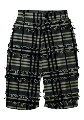 Henrik Vibskov Fast fringed shorts - Black