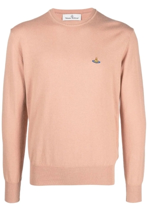 Vivienne Westwood Orb-embroidered crew-neck jumper - Neutrals
