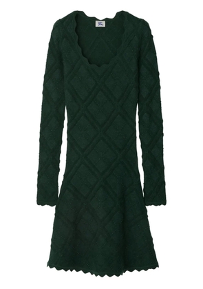 Burberry Aran long-sleeve knitted dress - Green